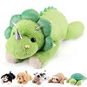 gnomantic Dinosaur Weighted Stuffed Animals, Plush Pillow for Kids