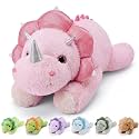 gnomantic Dinosaur Weighted Stuffed Animals, Plush Pillow for Kids