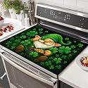 HOMETITUTE Gnome St Patricks Day Stove Top Covers for Electric Stove 28x20 Inches Heat Resistant Glass Cooktop Protector Pad Decorative Stovetop Cover Kitchen Countertop Mat