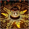 Gnomes Solar Lanterns Outdoor Waterproof Hanging Solar Lights Gnomes Gifts for Women Men Mom Metal Decorative LED Outdoor Lanterns for Patio, Lawn, Landscape, Garden Decor, Yard Decorations