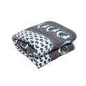 Reversible Jaipuri razai for Winter Double Bed/Pure Cotton Jaipuri razai Double Bed/Jaipuri razai Double Bed for Mild Winter Printed, 85x100 inch (G21_Coffee)