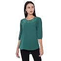 GO-4 IT Women39s Top with Cutwork Embroidery