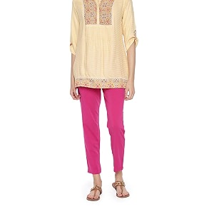 GO COLORS Cotton Stretch Kurti Pants Full