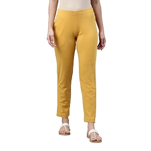 GO COLORS Cotton Stretch Kurti Pants Full