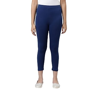 GO COLORS Girls Solid Mid Rise Slim