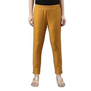 go colors modal spandex metallic pants festive full length for women lightweight mid rise side pockets