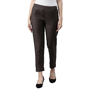 go colors modal spandex metallic pants festive full length for women lightweight mid rise side pockets