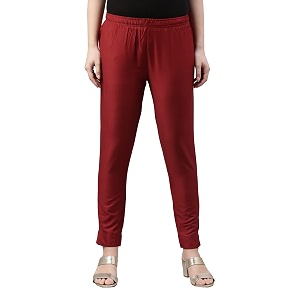 go colors modal spandex metallic pants festive full length for women lightweight mid rise side pockets