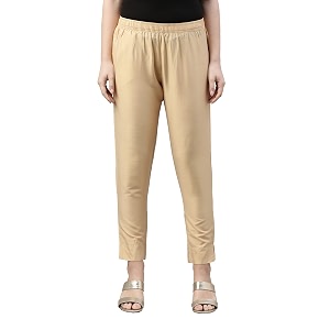 go colors modal spandex metallic pants festive full length for women lightweight mid rise side pockets