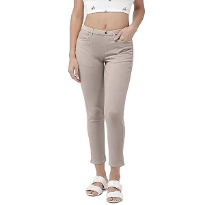 go colors soft cotton blend printed jeggings ankle length for women breathable mid rise