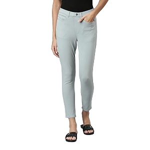 go colors soft cotton blend printed jeggings ankle length for women breathable mid rise