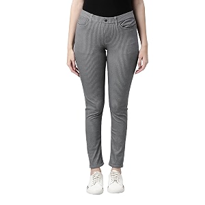 go colors soft cotton blend printed jeggings ankle length for women breathable mid rise