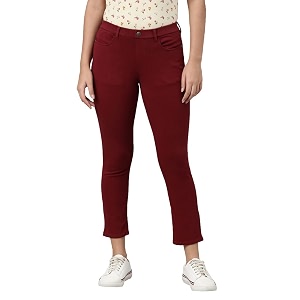go colors soft cotton blend printed jeggings ankle length for women breathable mid rise