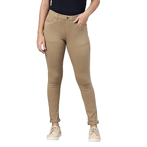 go colors soft cotton blend super stretch jeggings full length for women breathable mid rise