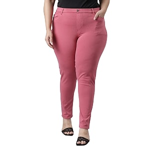 go colors soft cotton blend super stretch jeggings full length for women breathable mid rise