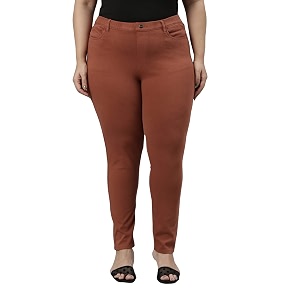 go colors soft cotton blend super stretch jeggings full length for women breathable mid rise