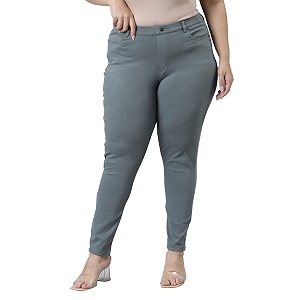 go colors soft cotton blend super stretch jeggings full length for women breathable mid rise