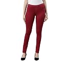 GO COLORS Soft Cotton Blend Super Stretch Jeggings Full Length for Women| Breathable, Mid Rise
