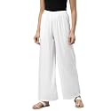GO COLORS Soft Viscose Basic Palazzo Full Length for Women| Breathable, Mid Rise, Relaxed Fit