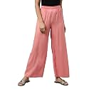 GO COLORS Soft Viscose Basic Palazzo Full Length for Women| Breathable, Mid Rise, Relaxed Fit