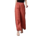 GO COLORS Soft Viscose Basic Palazzo Full Length for Women| Breathable, Mid Rise, Relaxed Fit
