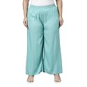 GO COLORS Soft Viscose Basic Palazzo Full Length for Women| Breathable, Mid Rise, Relaxed Fit