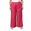 GO COLORS Soft Viscose Basic Palazzo Full Length for Women| Breathable, Mid Rise, Relaxed Fit