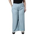 GO COLORS Soft Viscose Basic Palazzo Full Length for Women| Breathable, Mid Rise, Relaxed Fit