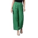 GO COLORS Soft Viscose Basic Palazzo Full Length for Women| Breathable, Mid Rise, Relaxed Fit