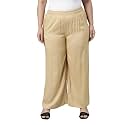 GO COLORS Soft Viscose Basic Palazzo Full Length for Women| Breathable, Mid Rise, Relaxed Fit