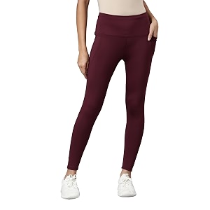 GO COLORS Solid Nylon Stretch Ankle Length