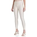 GO Colors Women's Mid Rise Shimmer Skinny Fit Leggings