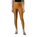 GO Colors Women's Mid Rise Shimmer Skinny Fit Leggings