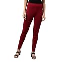 GO COLORS Soft Cotton Stretch Churidar for Women | Breathable, Mid Rise, Full Length