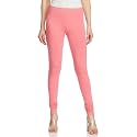 GO COLORS Soft Cotton Stretch Churidar for Women | Breathable, Mid Rise, Full Length