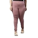 GO COLORS Soft Cotton Stretch Churidar for Women | Breathable, Mid Rise, Full Length, Dusty Violet