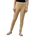 GO COLORS Soft Cotton Stretch Churidar for Women | Breathable, Mid Rise, Full Length