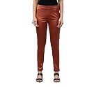 GO COLORS Women Mid Rise Polyester Shiny Pant
