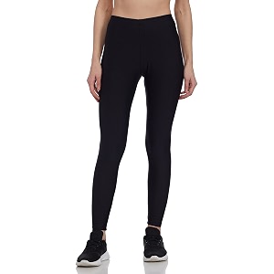 go colors soft nylon stretch shimmer ankle length leggings for women  smooth amp shiny mid rise