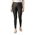 GO Colors Women's Mid Rise Shimmer Skinny Fit Leggings