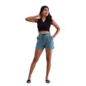 GO COLORS Women Solid Mid Rise Relaxed Fit Casual Shorts