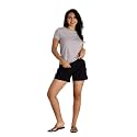 GO COLORS Women Solid Mid Rise Relaxed Fit Casual Shorts