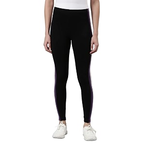 GO COLORS Womens Side Stripes Black High