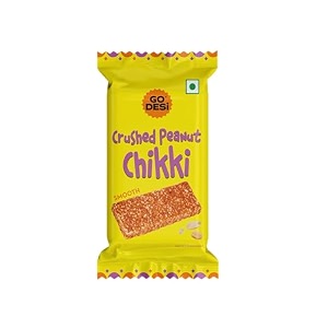 go desi crushed peanut chikki bar 100 grams pack gajak sweets gazak