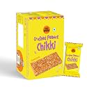 Go Desi Crushed Peanut Chikki Bar, 5 pieces x 100 grams each, Gajak, Sweets, Gazak