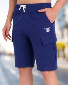 Go Devil Solid Men Blue Boxer Shorts