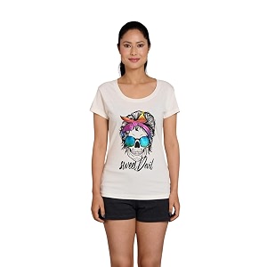 Go Devil Womens Casual Printed Round Neck