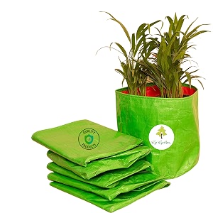 go garden 6 x 6 small size gardening green grow bag for vegetables fruits flower pack of 15 grow bag