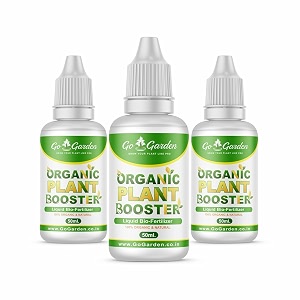 go garden plant booster liquid fertilizer 3 x 50ml  plant boost liquid fertilizer for fast growth  organic biofertilizer for indoor balcony amp terrace garden plants