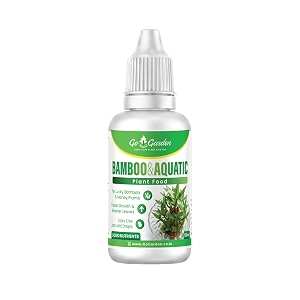 go garden lucky bamboo plant liquid fertilizer 50ml  bamboo amp aquatic plant food for money plant lotus amp water plants  growth booster for healthy roots amp greener leaves  easy drop formula